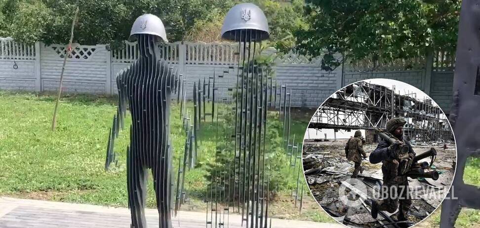 Українців вразив пам'ятник кіборгам, що 'зникає'. Відео